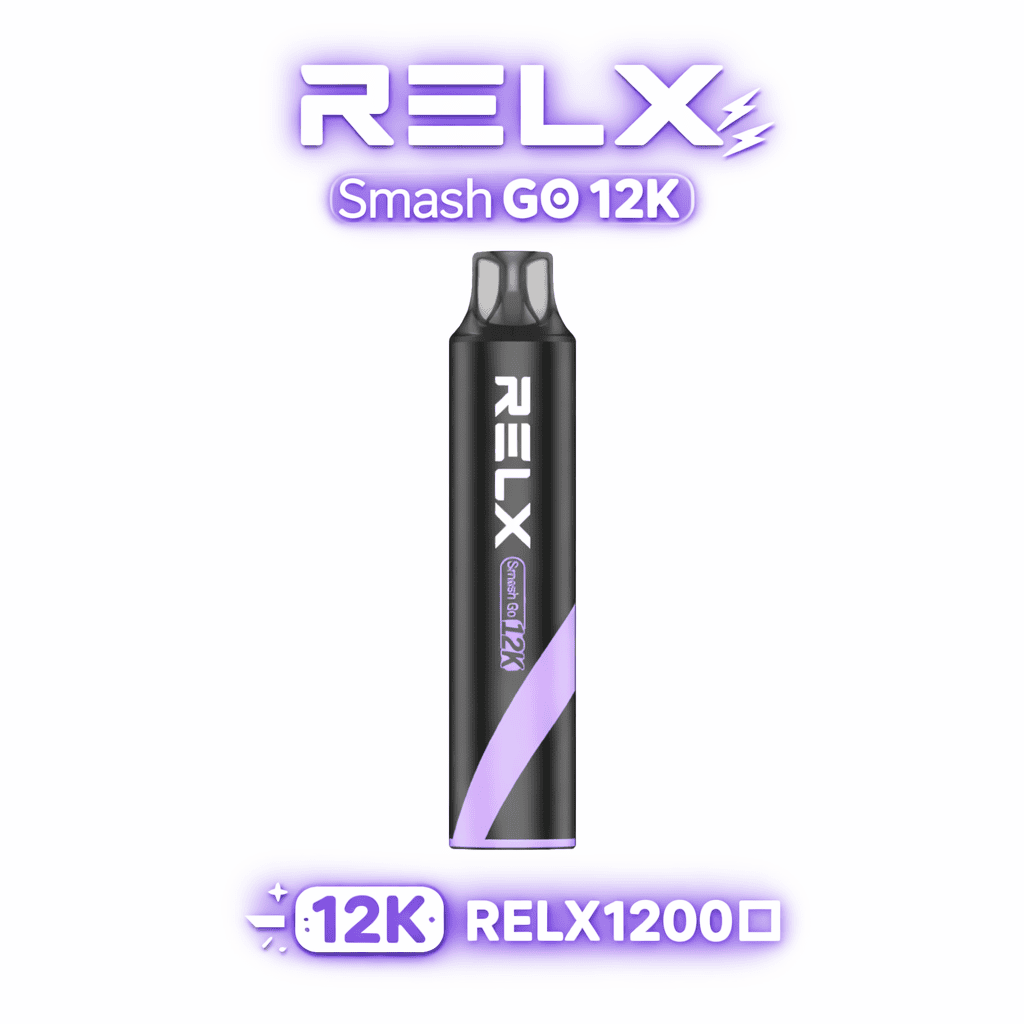 RELX Smash Go 12000口抛棄式電子煙 獨家防乾燒技術 15ml澎湃大容量 爆爽擊喉感5%丁鹽 400mAh穩壓續航 台灣現貨秒發
