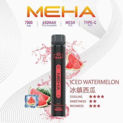 魅嗨小黑條 MEHA XBAR 7000抛棄式 Mesh芯爆發力強 3%丁鹽黃金配方 極強冰感體驗 650mAh大電量可充電長效續航 台灣現貨:圖片 13